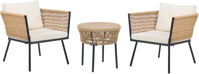 GARGANO - Tuinset - Lichtbeige - PE rotan