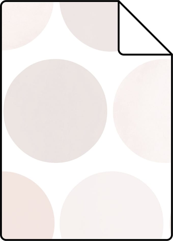 Proefstaal ESTAhome behang grote stippen licht roze - 26.5 x 21 cm - 138857-S