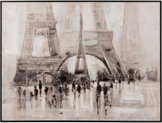 Safaary - Painting Eiffel Acrylic Beige/Black