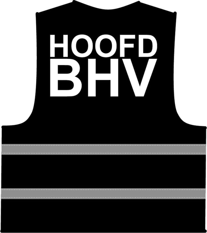 Hoofd BHV hesje zwart