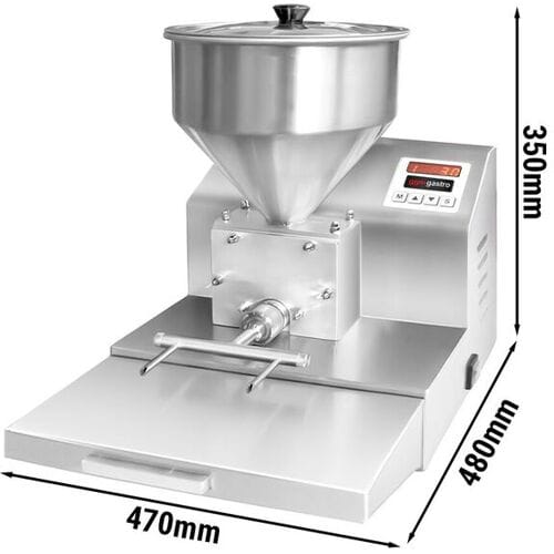 GGM Gastro Automatische vulmachine - voor crème, jam & chocolade - trechter 8L - 100W zilver