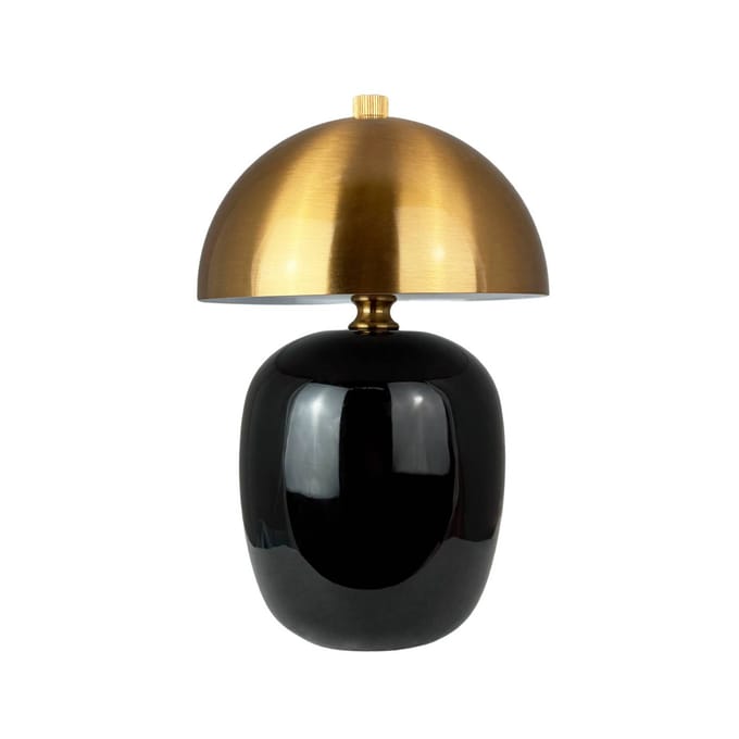 Dyberg Larsen LED tafellamp Manhatten, zwart/messing