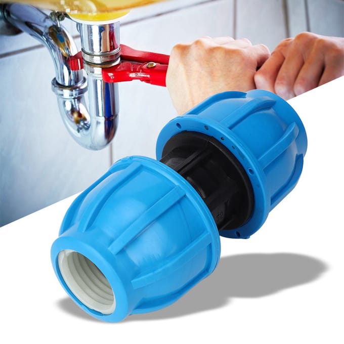 4 Stuks PE Plastic 25mm naar 25mm Rechte Waterleiding Connector Pijpaansluitstuk