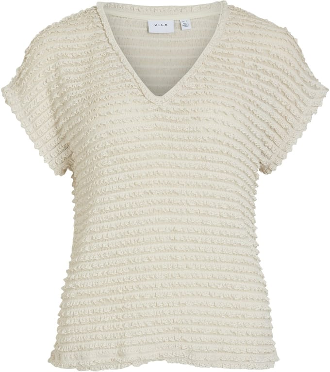 VILA - VILOGAN V-NECK C/S TOP/R - Dames - Blouses