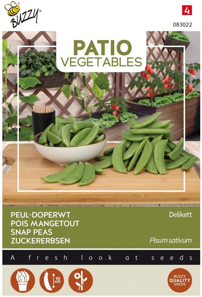 Buzzy® Patio Vegetables, Sugar Snap delikett