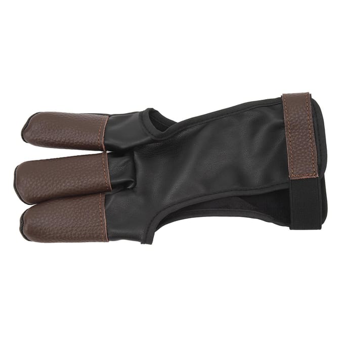 Boogschiethandschoen Vingerlip Accessoires Drievingerbeschermer PU Leer Boogschiet handschoenen voor Recurve S