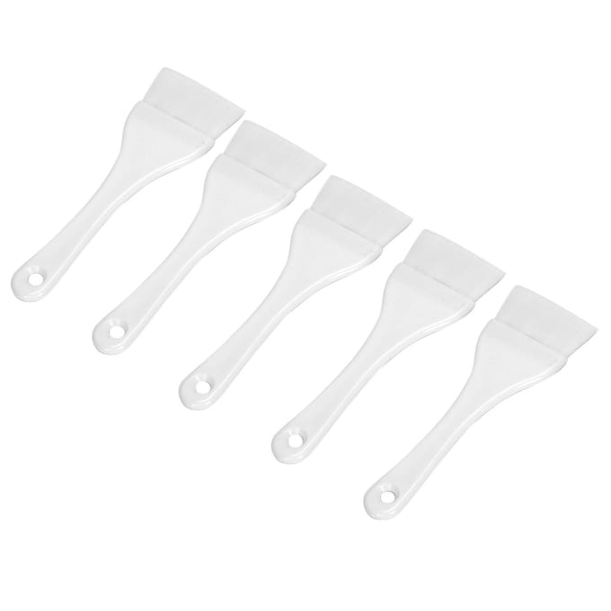 5 stuks Witte Gezichtsmaskerkwastenset Dichte Nylon Haren Moddermasker Applicator DIY Schoonheidstool white