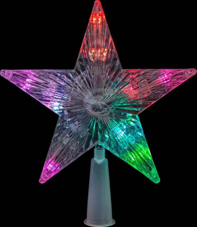 Feeric lights and christmas Piek - kerstster - LED licht gekleurd - 20cm