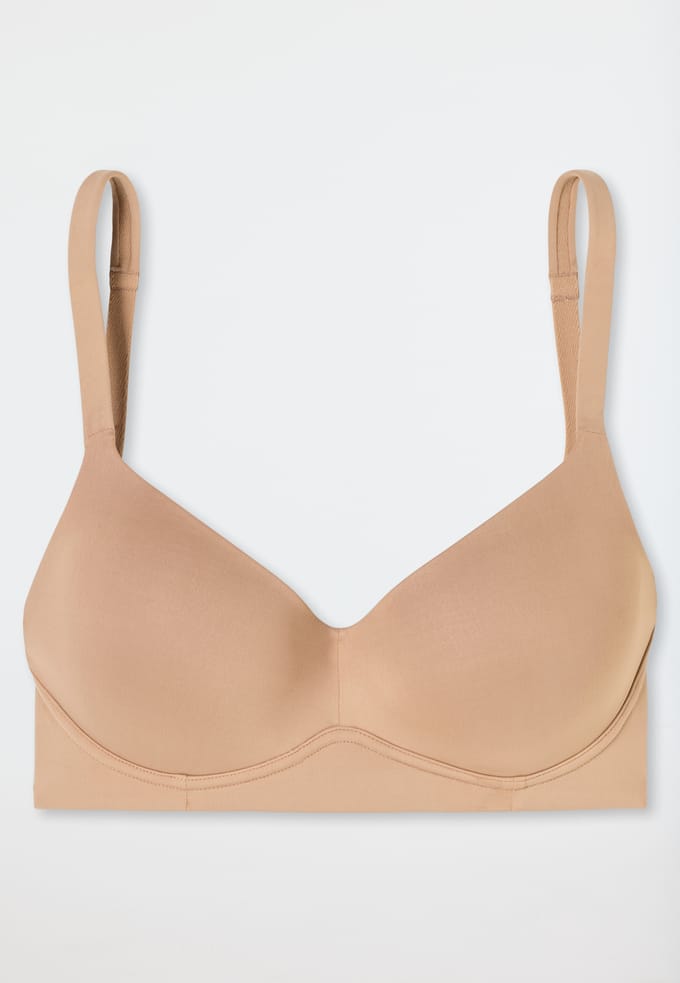 Schiesser Zachte beha met cup Medium Support - Unique Micro Dames Beha - beige