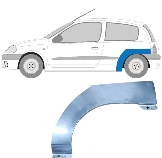 Reparatiepaneel achterspatbord voor Renault Clio II 1998-2012 / Links