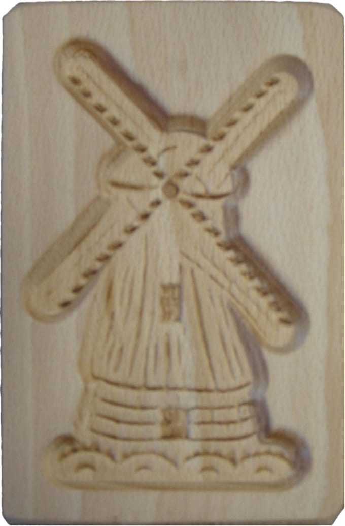 Kitchen Basics Speculaasplank - Molen / incl. receptsticker
