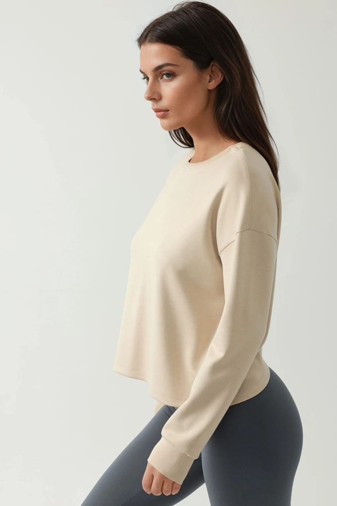 Sweatshirt met lange mouwen en rugsplitdetails