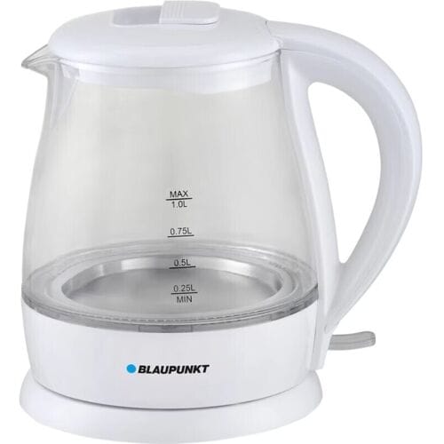 Blaupunkt - Waterkoker 1L - Wit met LED verlichting  - EKG301 - Glas