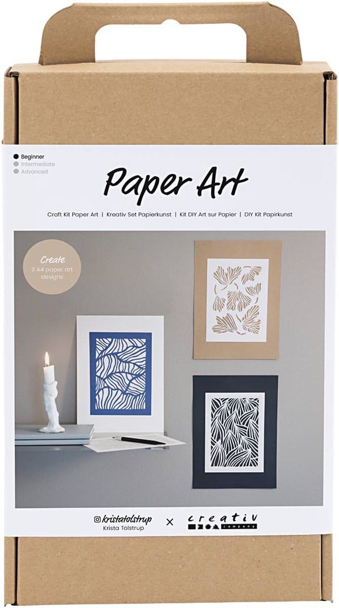 CC Craft Kit Paper Art, Pictures for hanging, off white, 1 pack