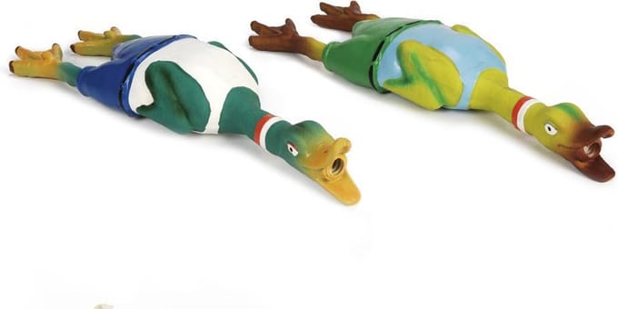 Beeztees Latex Eend - Hondenspeelgoed - Incl. Geluid - 45x11x7 cm