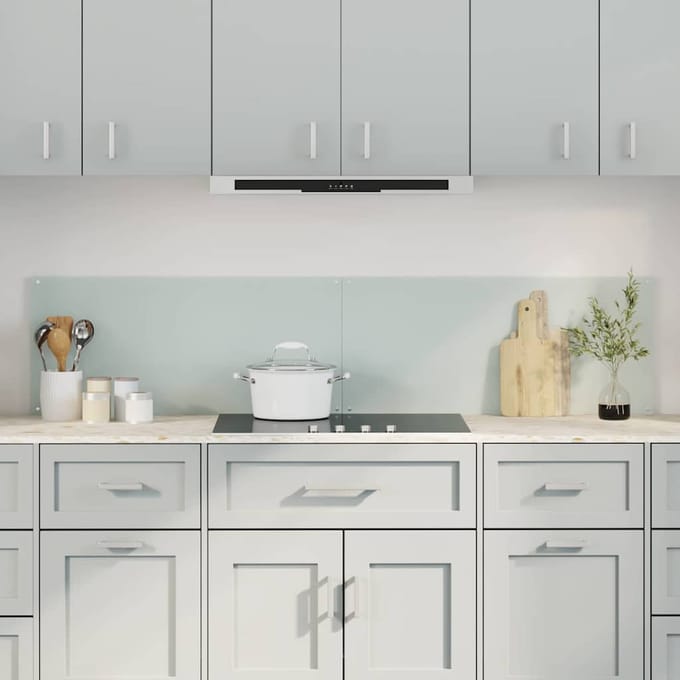 vidaXL - Keukenachterwand - 2 - st - Wit - 90 - x - 40 - cm - gehard - glas