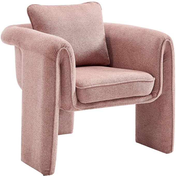 Vente-unique Fauteuil van roze stof JOLIPIA