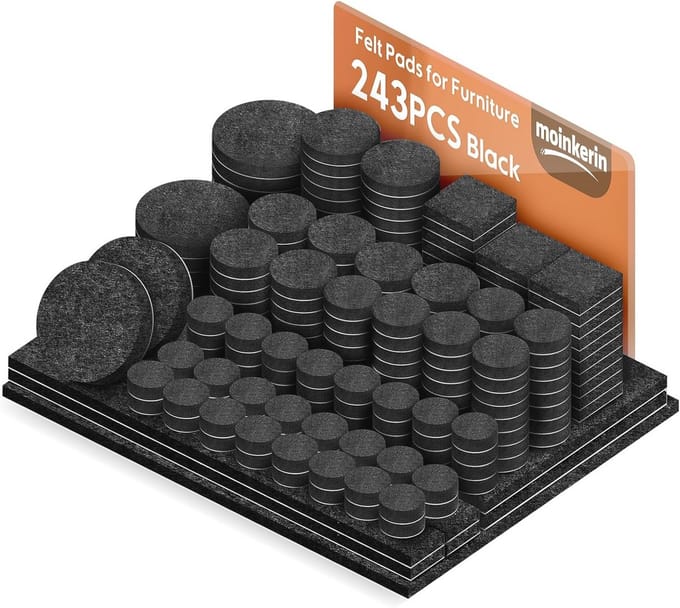 Zelfklevende Viltdoppen 243 Stuks - Diverse Maten en Kleuren