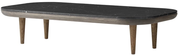 &Tradition Fly Salontafel - Marmer Nero Marquina - Smoked Oiled Oak - 120 x 60 cm