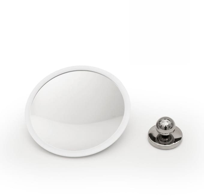 Bosign make-up/ scheerspiegel - Air Mirror - wit - PLUS - 15 x vergrotend - Ø 16,5 cm
