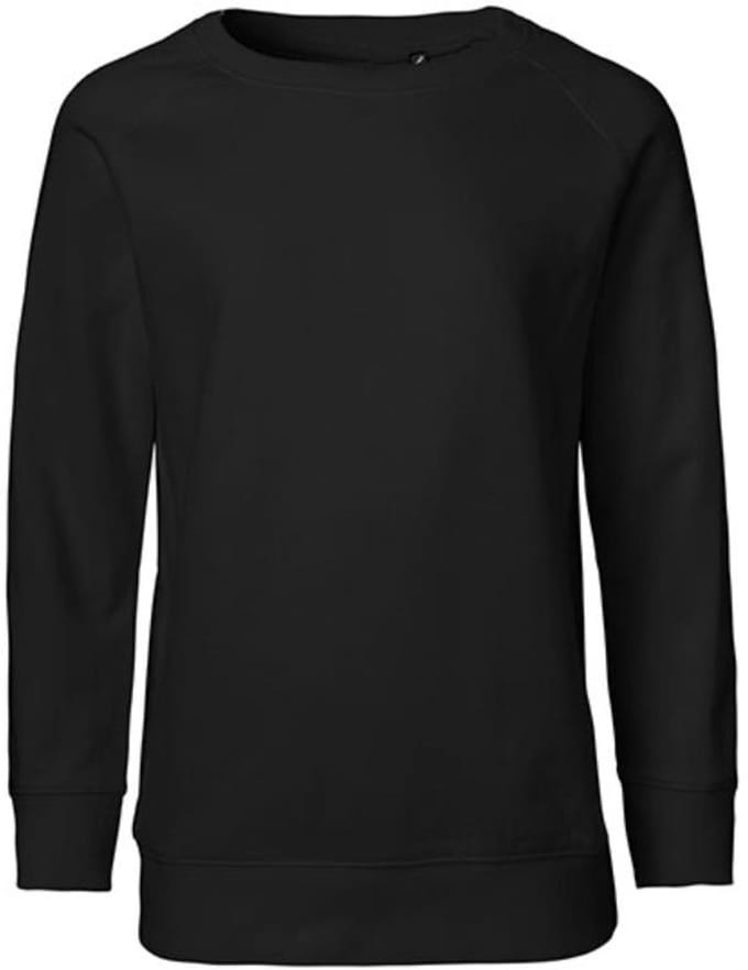 Neutral - Classic Kinder Sweater - Black - 100% Biologisch Katoen maat 152/158