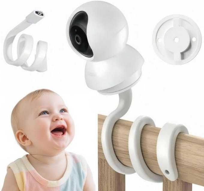 Flexibele 2-in-1 Camerahouder voor Babymonitor en Indoor Bewaking