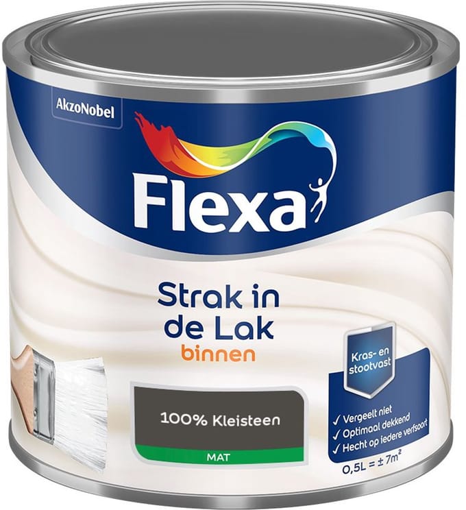 Flexa - Strak In De Lak Binnenlak Mat - 100% Kleisteen - Mengverf - 500 Ml