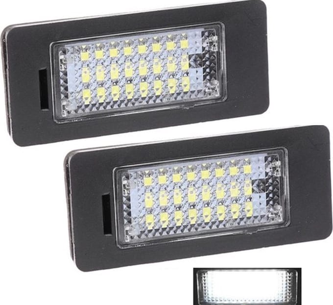 TLVX Led Kenteken Units Canbus geschikt voor BMW / LED kentekenverlichting / Storingsvrij / 12V / License Plate Light for E81 / E82 / E90 / E91 / E92 / E93 / E60 / E61 / E39 X1 / E84 X5 / E70 X6 / E71 (set, 2 stuks)