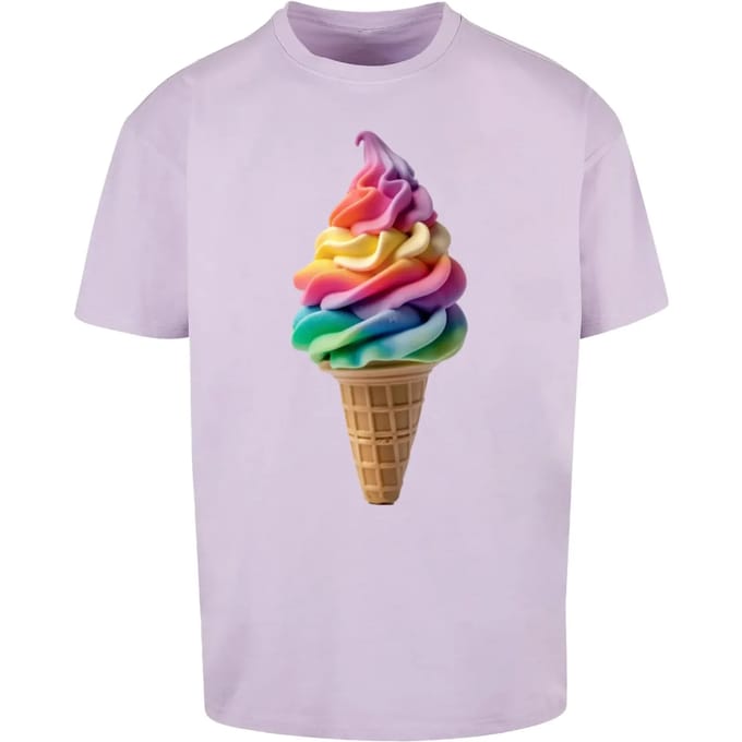 Merchcode Pride Scoops Heavy Oversized T-Shirt MP0008658 Lilac-2XL