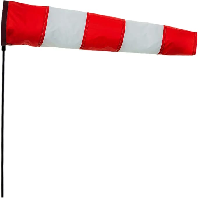 Elliot Windsock Airport 30 cm 1016055 Rood Wit 30 cm