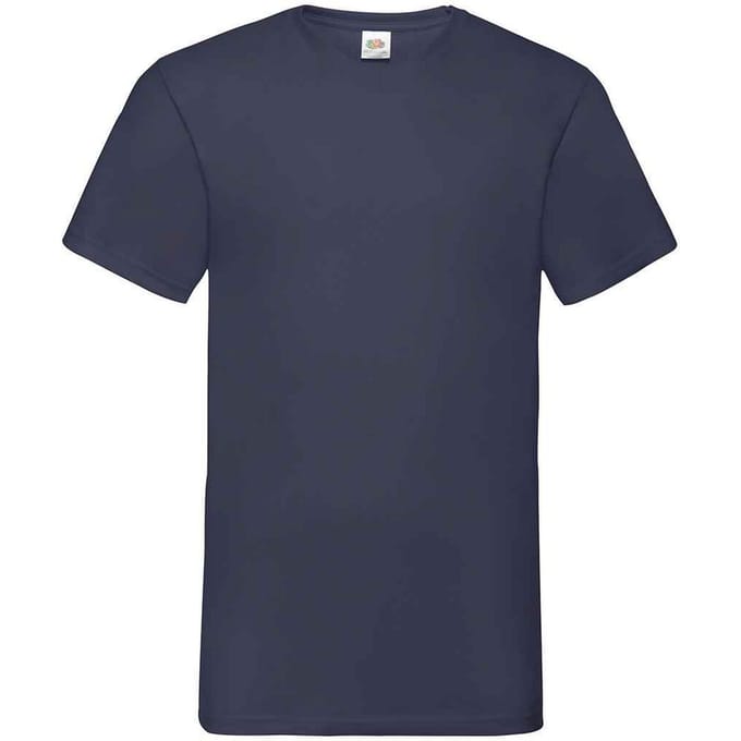 Fruit of the Loom Heren Waarde V Hals T-shirt (Deep Navy)