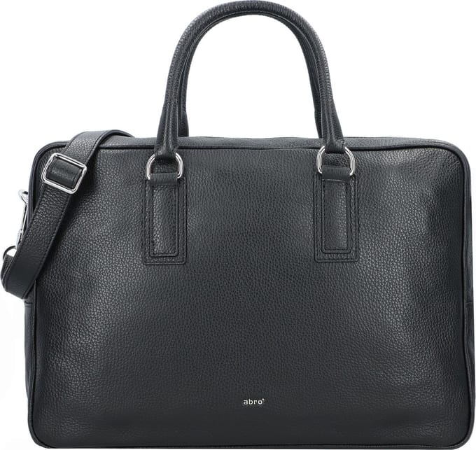 abro Adria Schoudertas Leer 39 cm - Dames - black-nickel