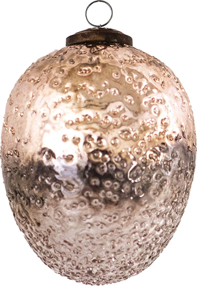 Clayre & Eef Kerstbal Overig Ø 9 cm Roze Glas Kerstballen