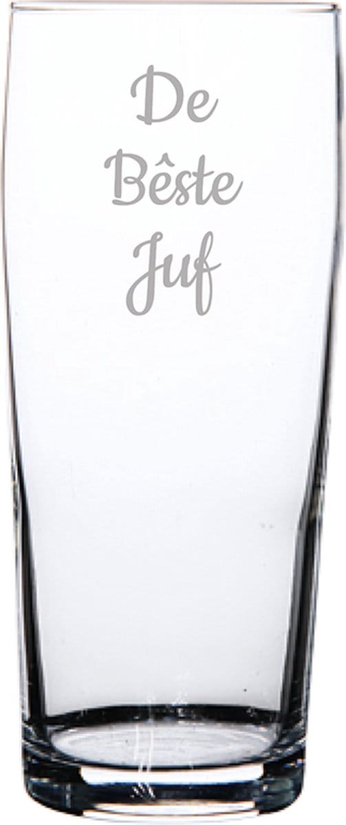 Gegraveerde bierfluitje 19cl De Bêste Juf