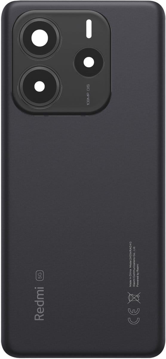 Xiaomi, Vervangende Batterijklep voor Redmi Note 14 5G Service Pack, Zwart