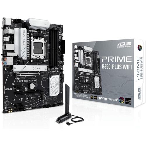Asus MB PRIME B650-PLUS WIFI Moederbord Socket AMD AM5 Vormfactor ATX Moederbord chipset AMD® B650