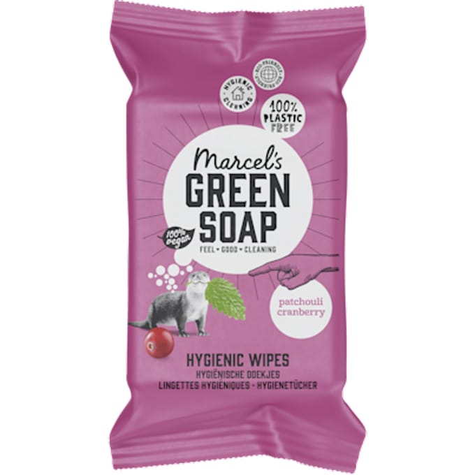 Marcel's Green Soap Schoonmaakdoekjes Patchouli & Cranberry 60 stuks