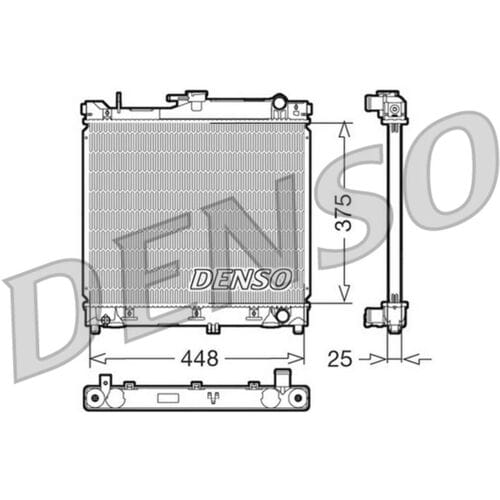 Radiator, motorkoeling DENSO DRM47014