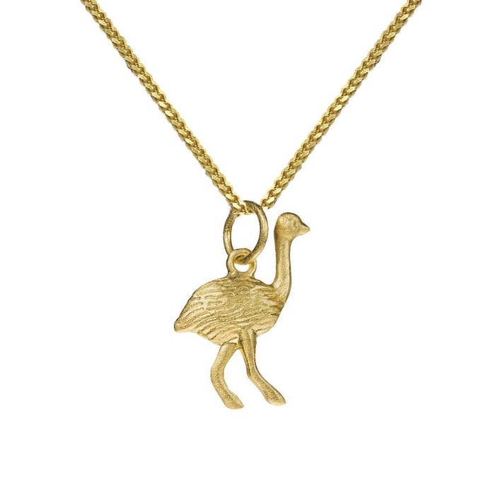 Lauren Sterk Amsterdam ketting struisvogel - verguld - coating