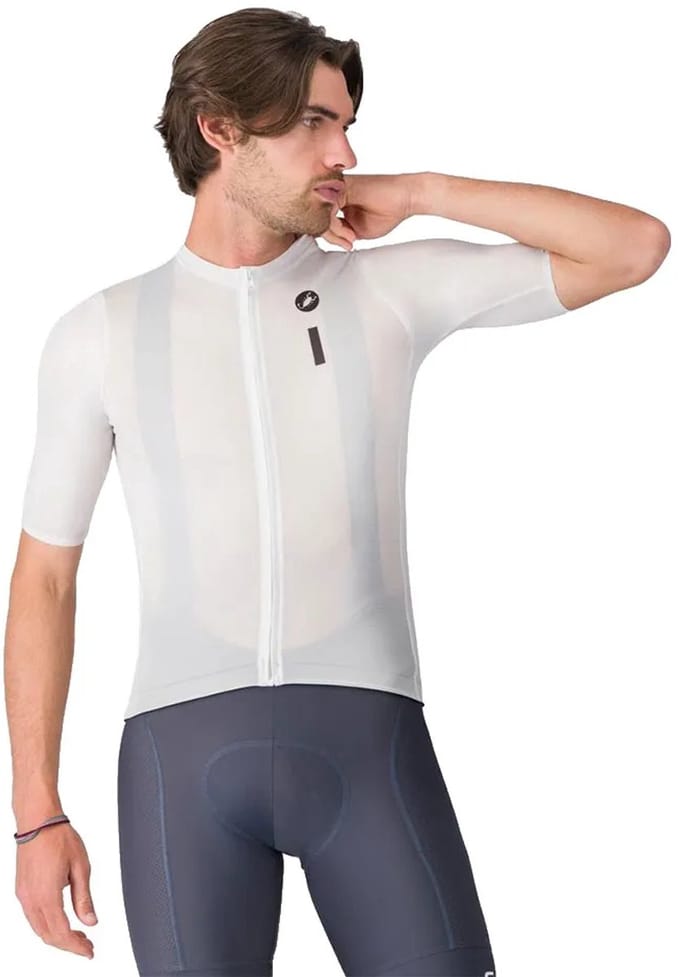 Castelli Drittone Logo Korte Mouw Wielertrui Wit XL Man