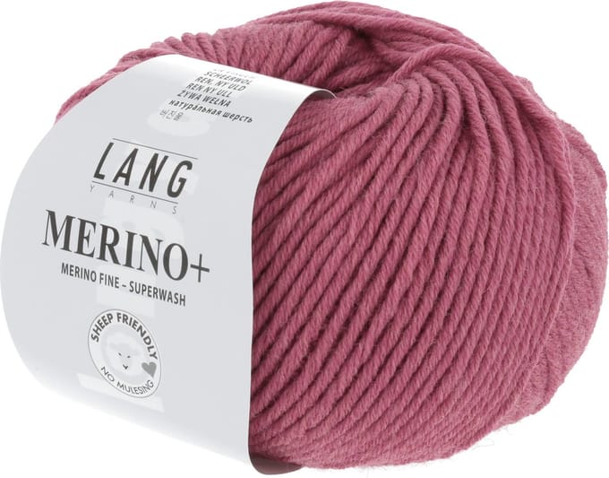 Lang Yarns Merino Plus - 265 framboos - Merinowol Garen