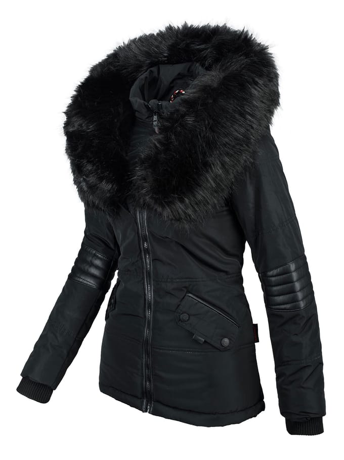 Navahoo Dames Winterjas Nirvana – Warm, Met Luxe Bontkraag & Teddyvoering