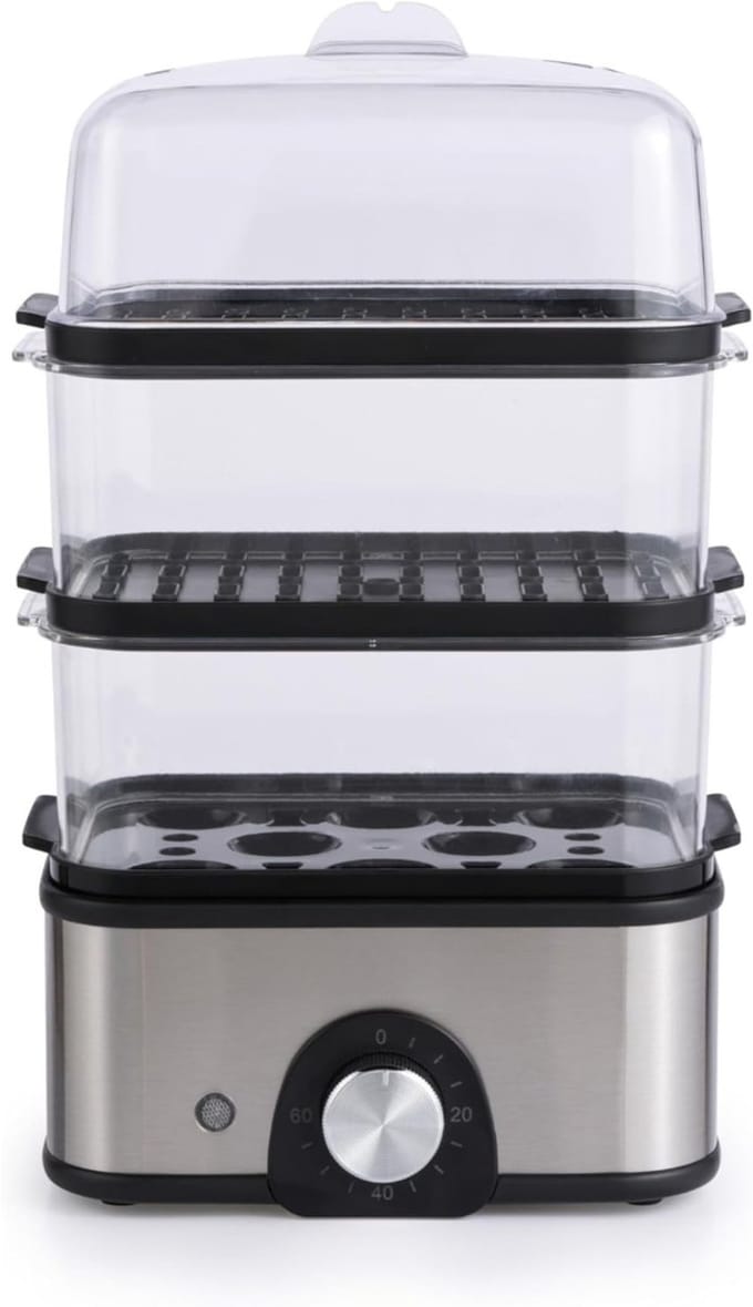 RONN® Stoomkoker - Stoomkokers - Stoompan - Zilver - 35cm x 20cm x 10cm