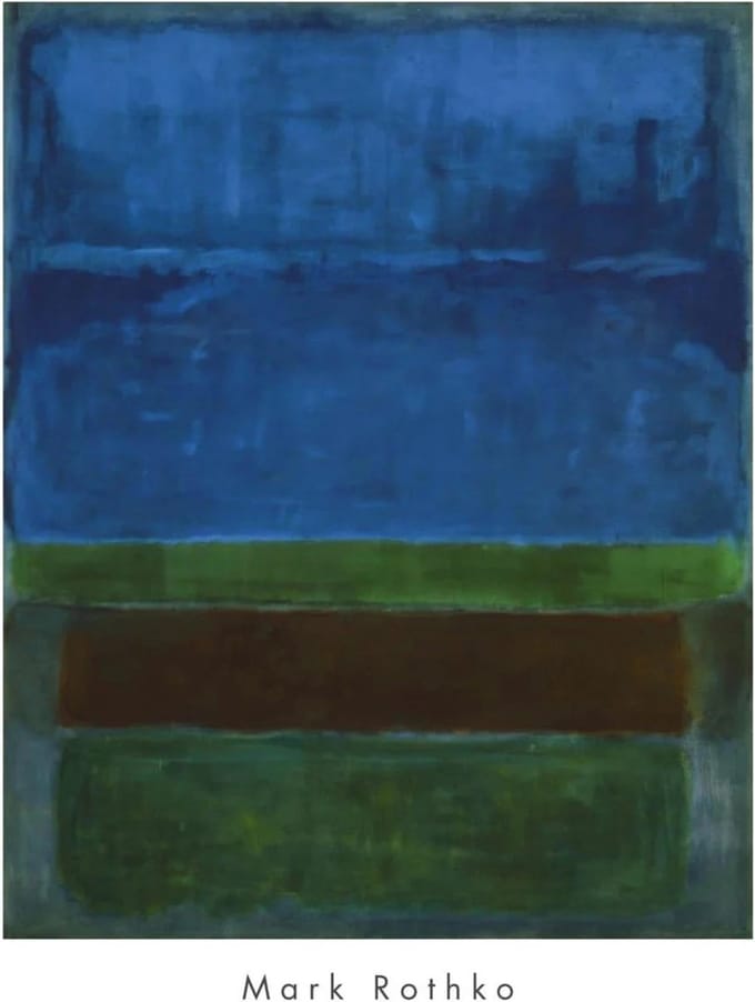 Kunstdruk Mark Rothko Blue, Green and Brown 71x94cm