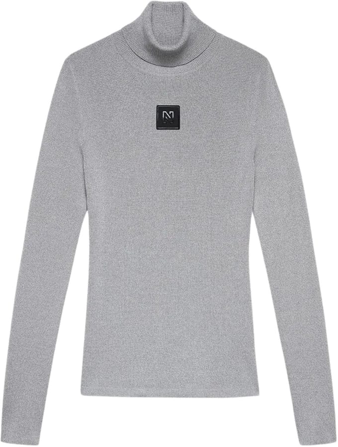 NIKKIE NOROTON SHINY Turtleneck silver-42