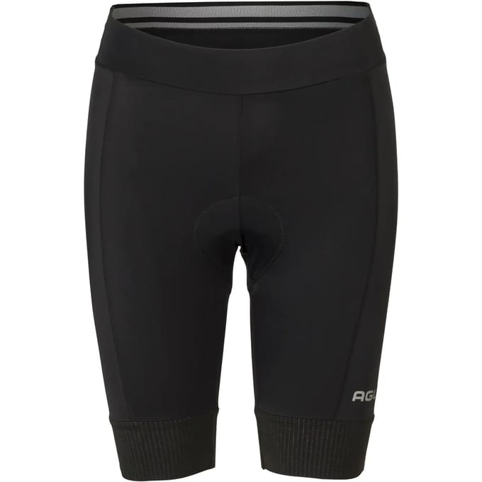 AGU Essential - Dames Fietsbroek - Short met Core Pad Zeem - Zwart - Comfortabele elastische tailleband - Reflecterende details - M