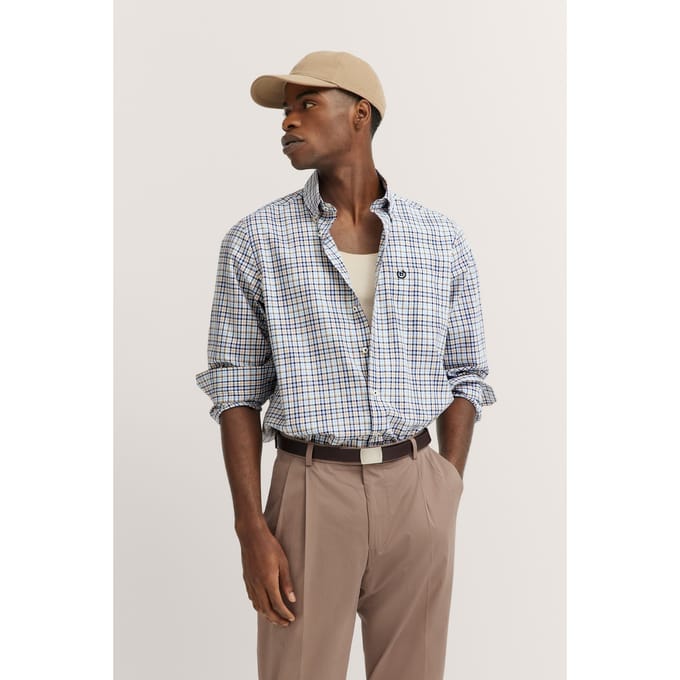 Bugatti Herren Shirt met geruit patroon