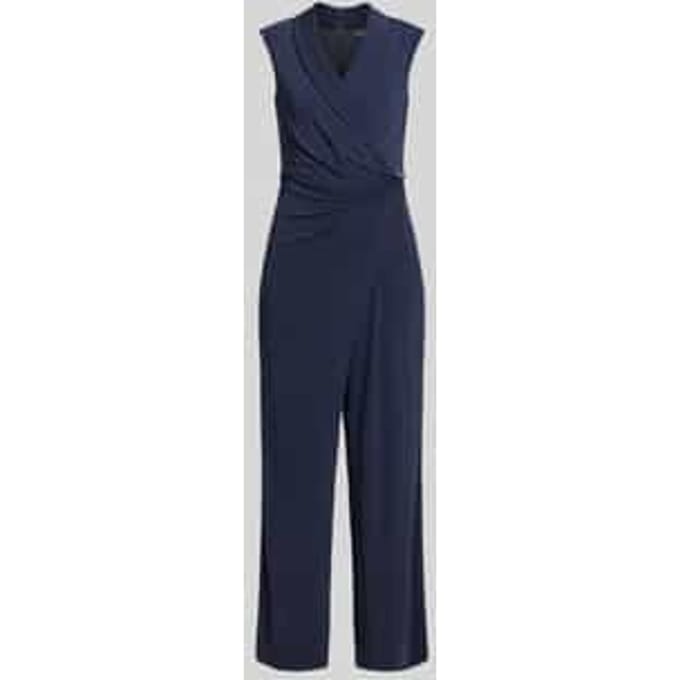 Jumpsuit in wikkellook met sjaalkraag
