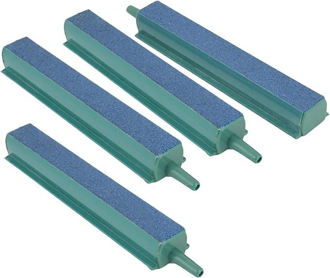 4-Pack Aquarium Luchtsteen 10cm Bubbler met Plastic Basis - Zuurstofdiffuser voor Nano Luchtpomp en Kleine Visbakken