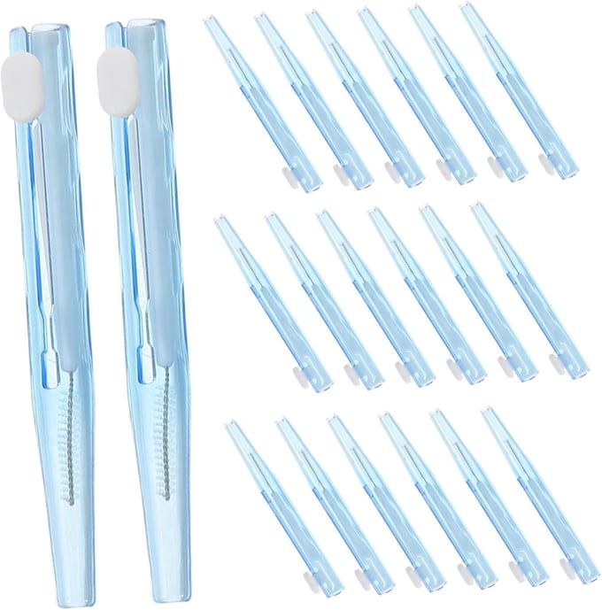 Interdentale Ragers - Tandenborstels Beugel - Reiniging Mond - Flexibel Push Pull - 7.2 cm Lengte - Blauw